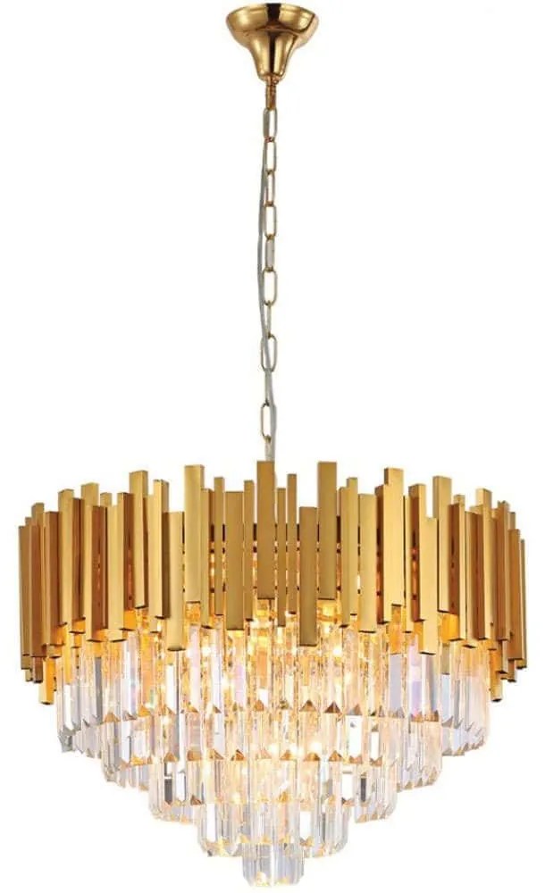 Φωτιστικό Οροφής 6068-8 60x43cm 8xE14 Clear-Gold Inlight