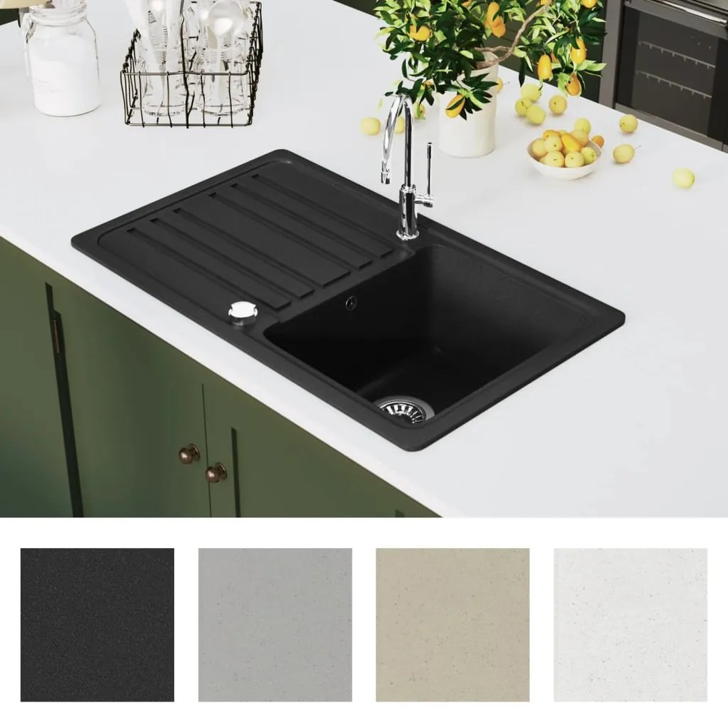 Νεροχύτης Αναστρέψιμος Μονή Γούρνα και Στραγγιστήρι Μαύρος Γρανιτένιος