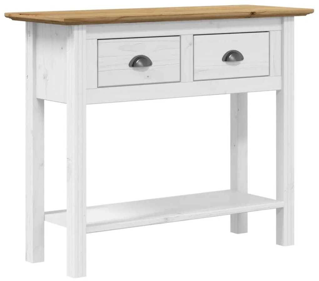 vidaXL Τραπέζι Κονσόλα BODO Καφέ 91x35x74 εκ. Μασίφ Ξύλο Πεύκου