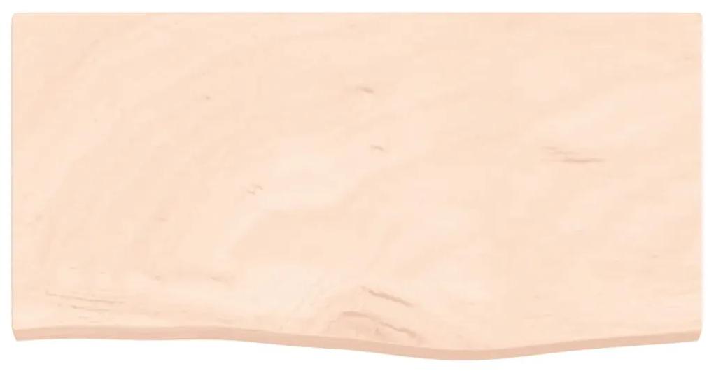 Πάγκος Μπάνιου 60x30x(2-4) εκ. από Ακατέργαστο Μασίφ Ξύλο - Καφέ