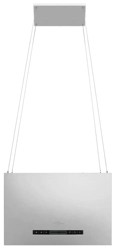 Απορροφητήρας Νησίδα Κρεμαστός Αφής με LCD 55 εκ. Ανοξ. Ατσάλι - Ασήμι