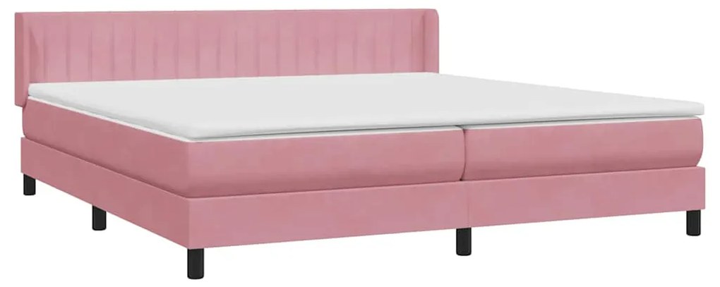 ΚΡΕΒΑΤΙ BOXSPRING ΜΕ ΣΤΡΩΜΑ ΡΟΖ 180X210 ΕΚ. ΒΕΛΟΥΔΙΝΟ 3318296