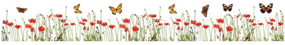Poppies &amp; Butterflies μπορντούρες αυτοκόλλητες βινυλίου - 53002