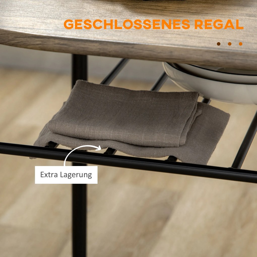 HOMCOM Σετ Μπιστρό Τραπέζι Κουζίνας με Καρέκλες, 1 Τραπέζι, 2 Καρέκλες, 80 x 53 x 74,5 cm, Μαύρο