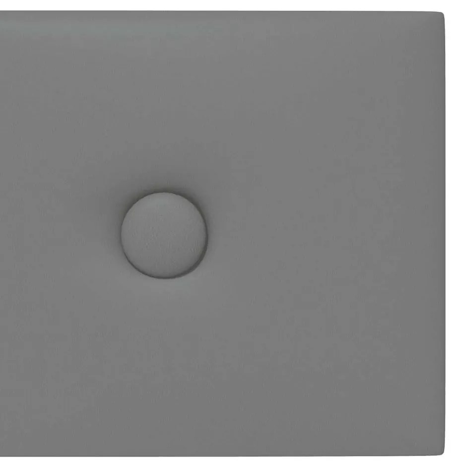 vidaXL Πάνελ Τοίχου 12 τεμ. Γκρι 60 x 15 εκ. 1,08 μ² Συνθετικό Δέρμα
