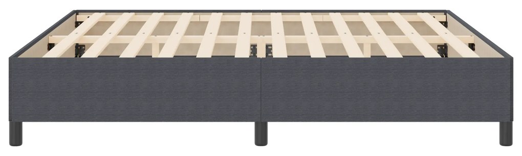 vidaXL Κρεβάτι Σκελετός Σκούρο Γκρι 200x200 εκ από Ψάθα
