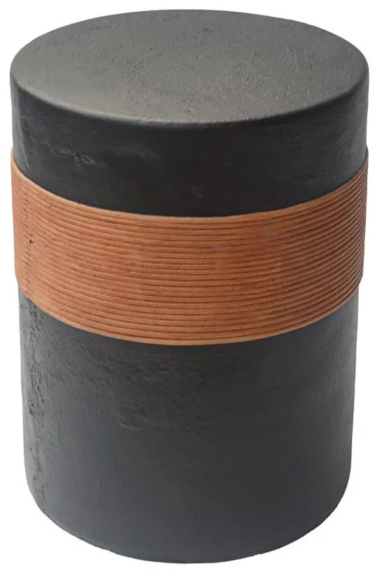 Liberta BELT SIDE TABLE ΜΑΥΡΟ ΚΑΦΕ 38,5x38,5xH52cm 38,5x38,5xH52cm 04-1188