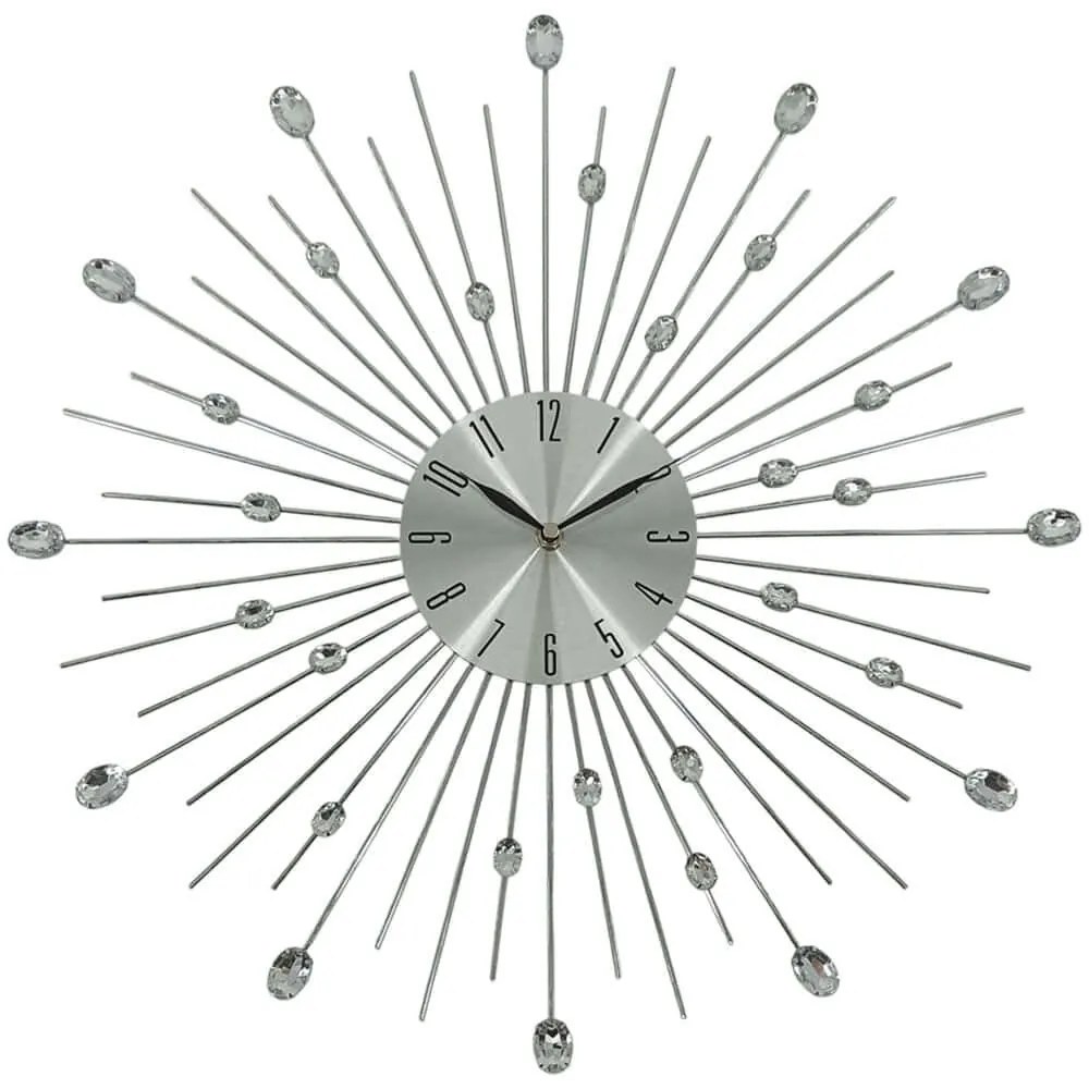 Ρολόι Τοίχου 844913 50x4x50cm Silver Ankor Μέταλλο