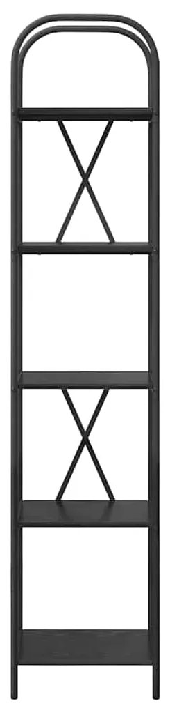 vidaXL Ράφι Βιβλίων Μαύρη δρυς 40 x 30 x 183 εκ Επεξεργασμένο ξύλο