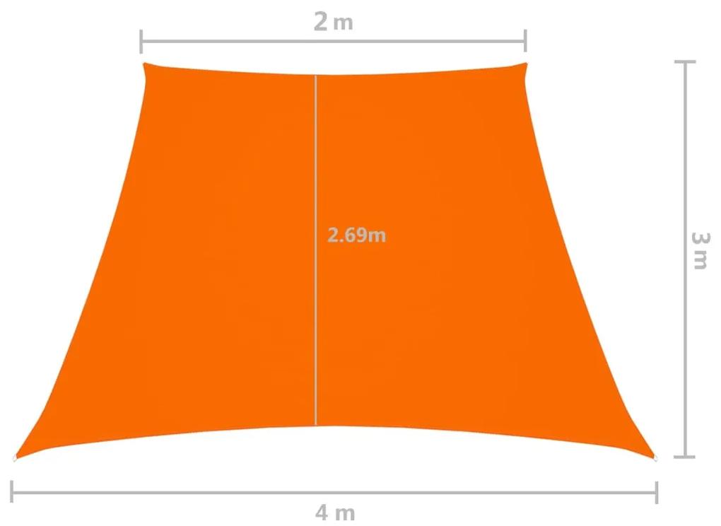 vidaXL Πανί Σκίασης Τρίγωνο Πορτοκαλί 2/4 x 3 μ. από Ύφασμα Oxford
