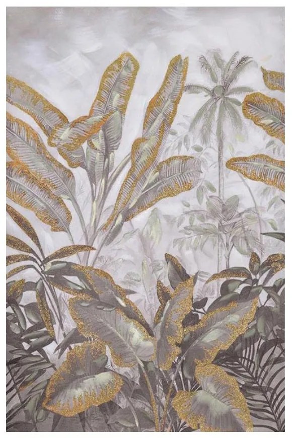 Πίνακας Σε Καμβά Kantar 1 022858 80x120xH3cm Grey-Gold Κάθετοι Wood, Canvas