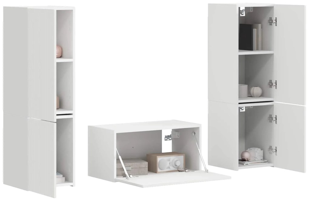 vidaXL 3 pcs Λευκό