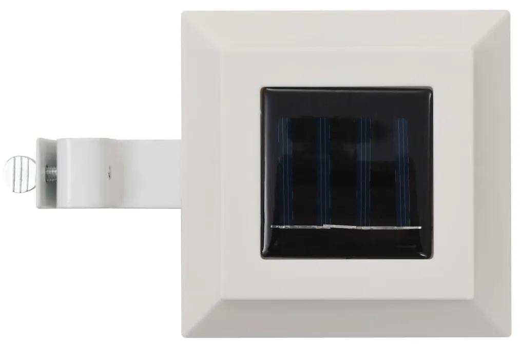 Φωτιστικά Εξωτ. Χώρου Ηλιακά 12 τεμ. LED Τετράγωνα Λευκά 12 εκ. - Λευκό