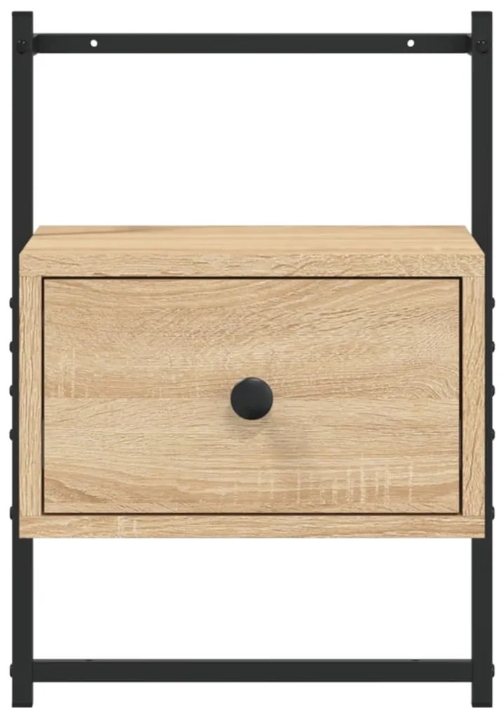 vidaXL Κομοδίνο Επιτοίχιο Sonoma Δρυς 35x30x51 εκ. από Επεξεργ. Ξύλο