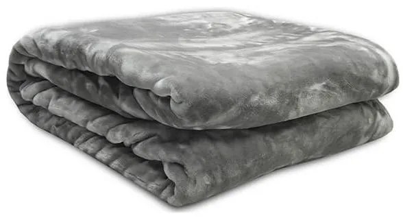 Κουβέρτα βελούδινη Iris Grey Υπέρδιπλη (220x240)