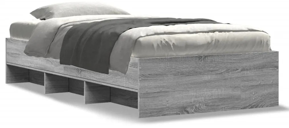 vidaXL Πλαίσιο Κρεβατιού Γκρι Sonoma 90 x 190 εκ. Επεξεργασμένο Ξύλο