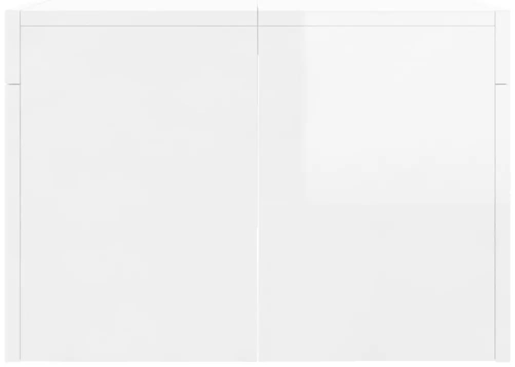 vidaXL Τραπεζάκι Σαλονιού Γυαλ. Λευκό 102x50x36 εκ. Επεξεργ. Ξύλο