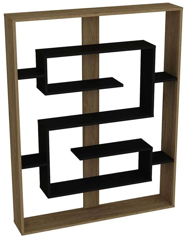 Βιβλιοθήκη Esteban 875ZNA3650 120x22x156cm Black-Oak