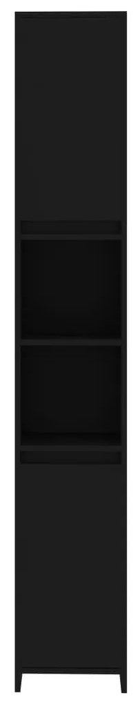 vidaXL Στήλη Μπάνιου Μαύρη 30 x 30 x 183,5 εκ. από Μοριοσανίδα