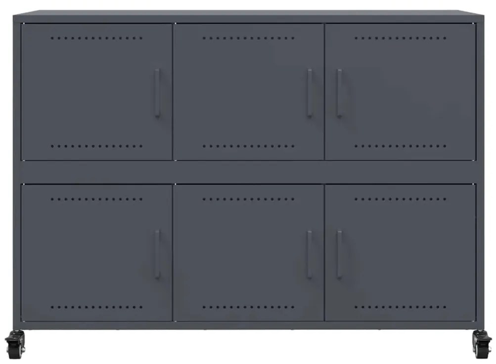 vidaXL Ντουλάπι Ανθρακί 100,5x39x72 εκ. από Χάλυβα