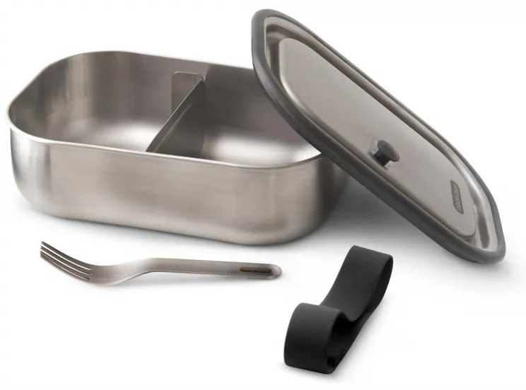 Κουτί φαγητού Black+Blum BAM-SS-L018, 1 l, ορθογώνιο, ασφαλές για φούρνο, χωρίς BPA, ανοξείδωτο ατσάλι, γκρι