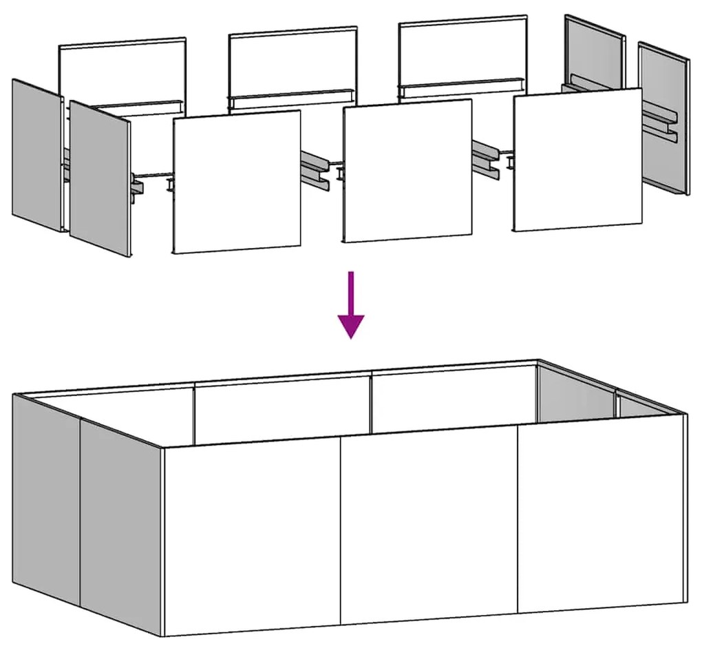 ΖΑΡΝΤΙΝΙΕΡΑ ΛΕΥΚΗ 120X80X40 ΕΚ. ΑΠΟ ΧΑΛΥΒΑ 860746