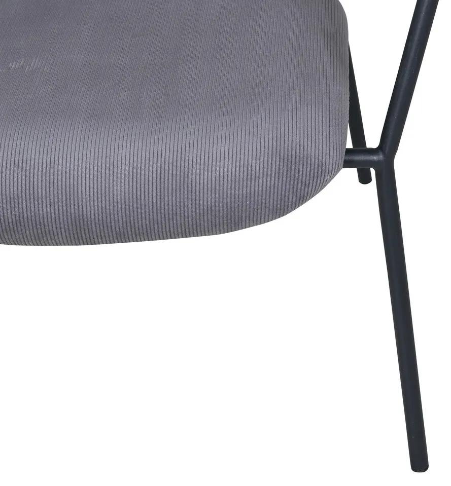 Καρέκλα Dallas 1711, Μαύρο, Γκρι, 69x68x49cm, 9 kg, Ταπισερί, Μεταλλικά, Μπράτσα | Epipla1.gr
