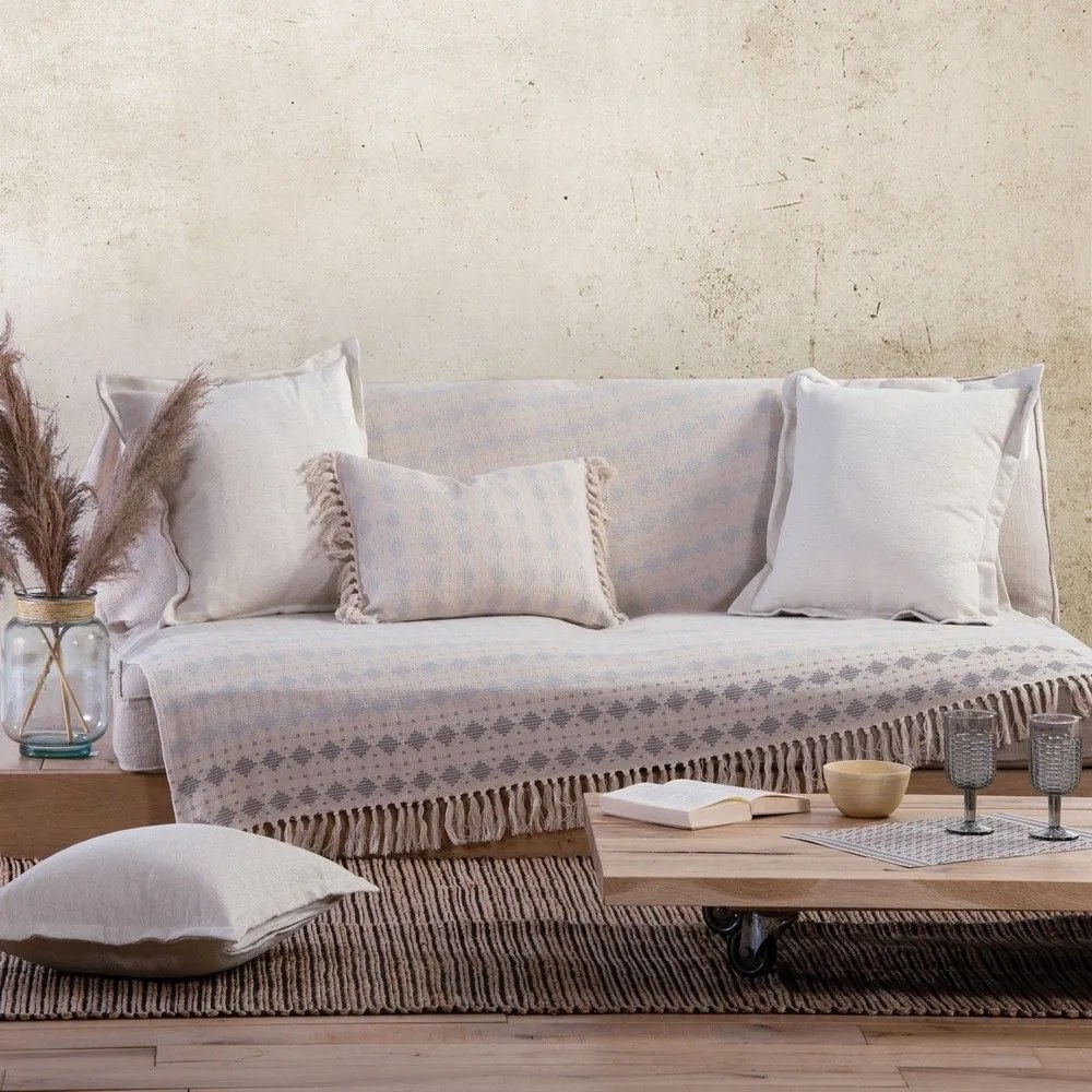 Ριχτάρι Carpio Cold Grey Nef-Nef Τριθέσιο 180x300cm 100% Βαμβάκι