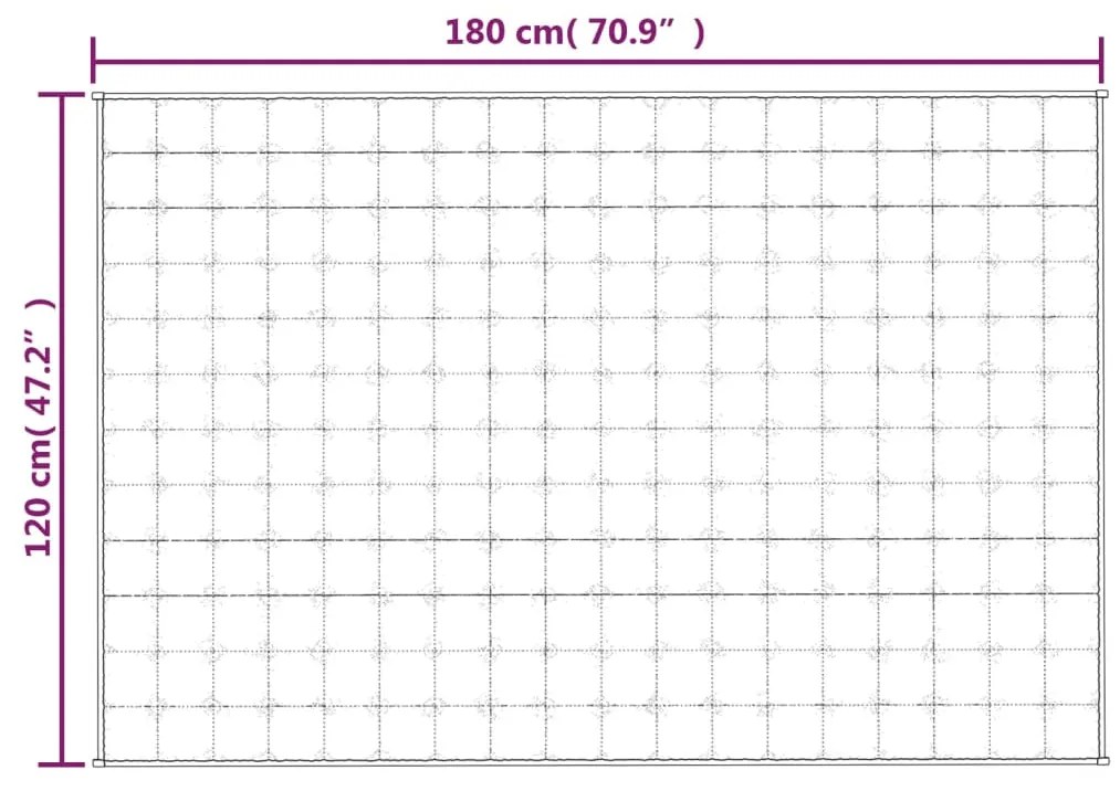 Κουβέρτα Βαρύτητας Μπλε 120 x 180 εκ. 5 κ. Υφασμάτινη - Μπλε