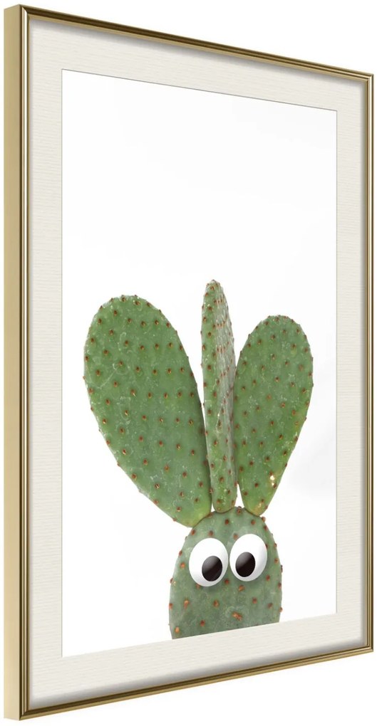 Αφίσα - Funny Cactus III - 30x45 - Χρυσό - Με πασπαρτού