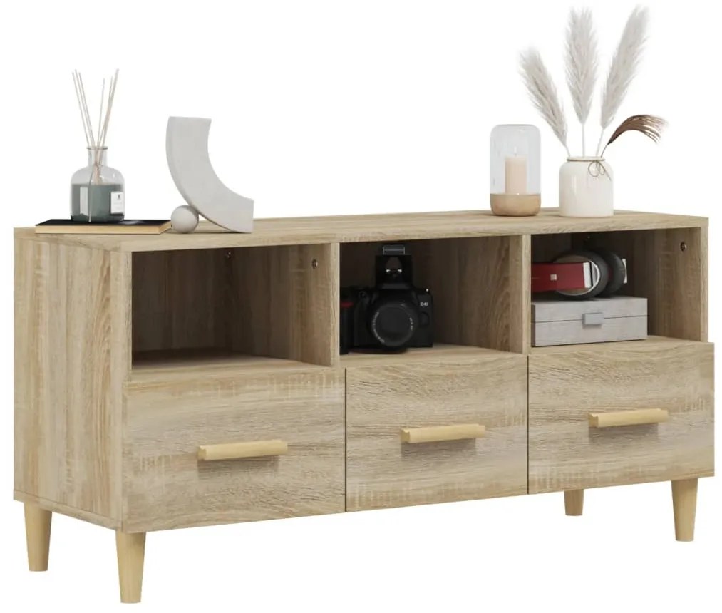 vidaXL Έπιπλο Τηλεόρασης Sonoma Δρυς 102 x 36 x 50 εκ. Επεξεργ. Ξύλο