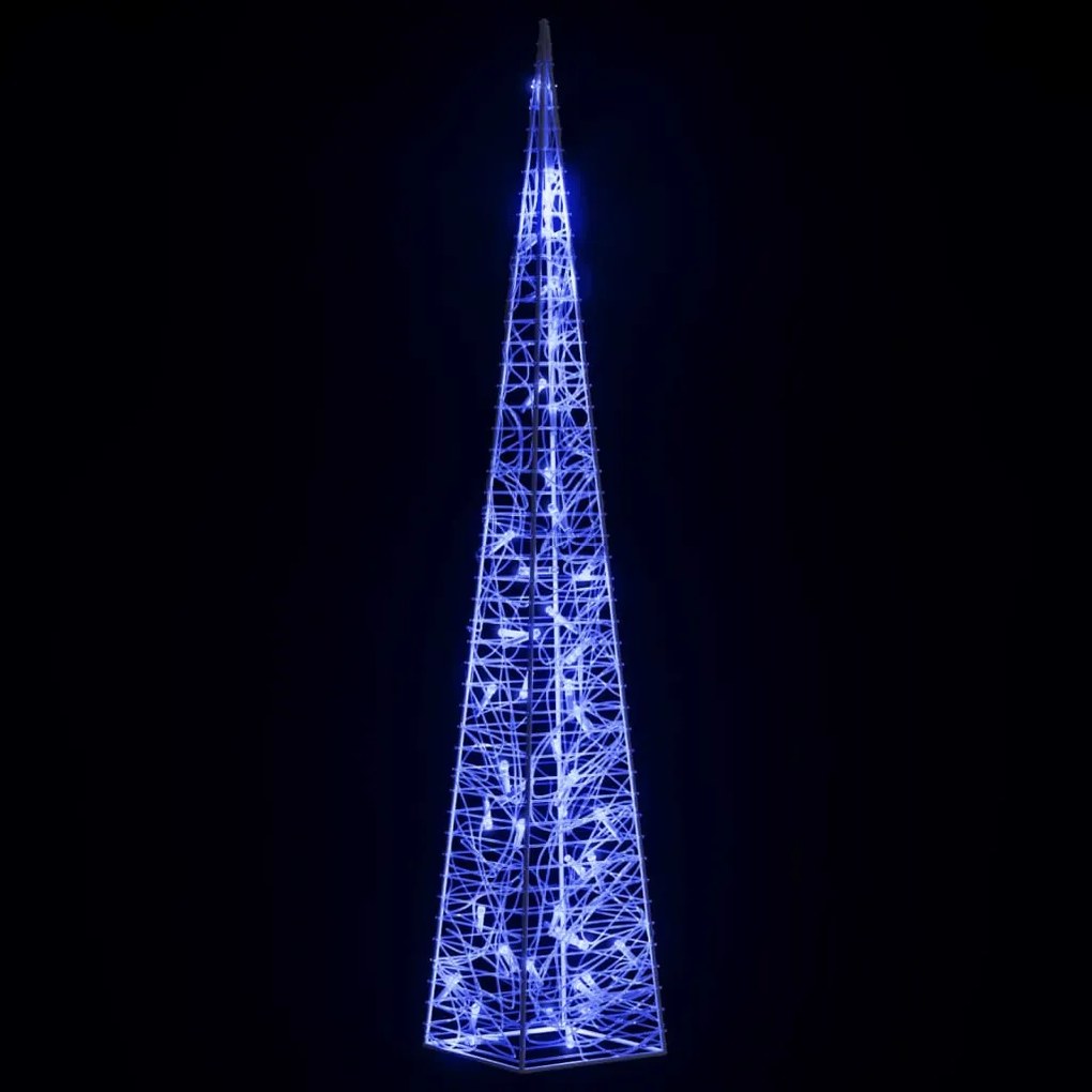 vidaXL Κώνος Διακοσμητικός LED Στρογγυλός Ακρυλικός Μπλε 90 εκ