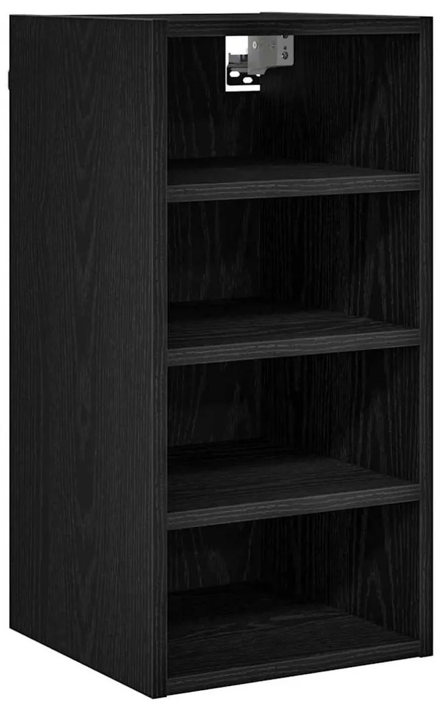 vidaXL Κρεμαστό ντουλάπι με ράφι Μαύρη δρυς 30 x 29,5 x 60 εκ.