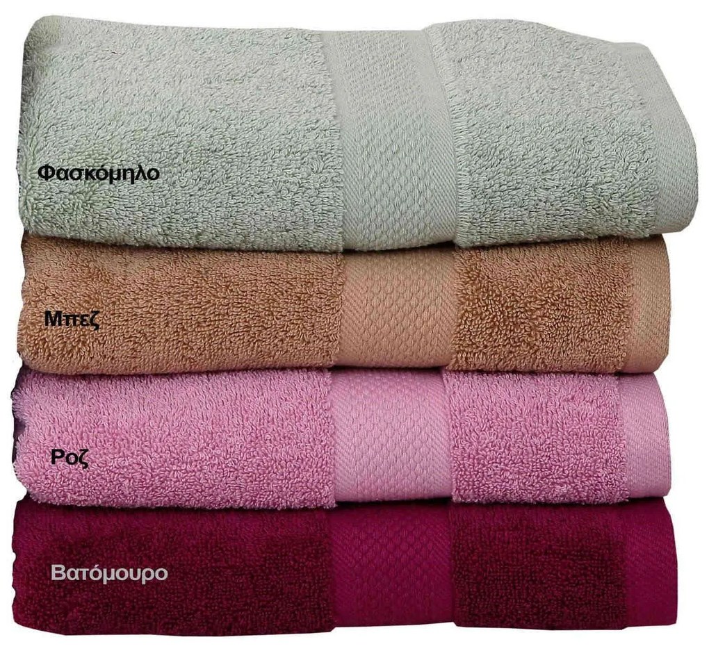 Πετσέτες Πενιέ Σετ 3τμχ Luxor Φασκόμηλο Viopros Towels Set 100% Βαμβάκι