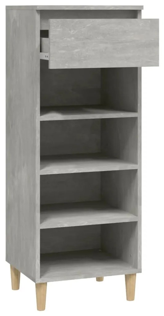 vidaXL Παπουτσοθήκη Γκρι Σκυροδέματος 40x36x105 εκ. Επεξεργασμένο Ξύλο