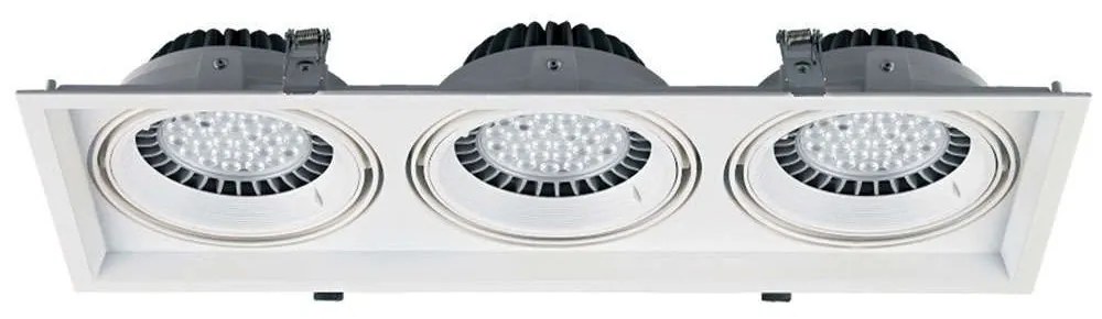 Σποτ Χωνευτό Τριπλό VK/03116/3/W 47,5x17,5x4,5cm 3xGU10/G53 50W White VKLed Ορθογώνιο