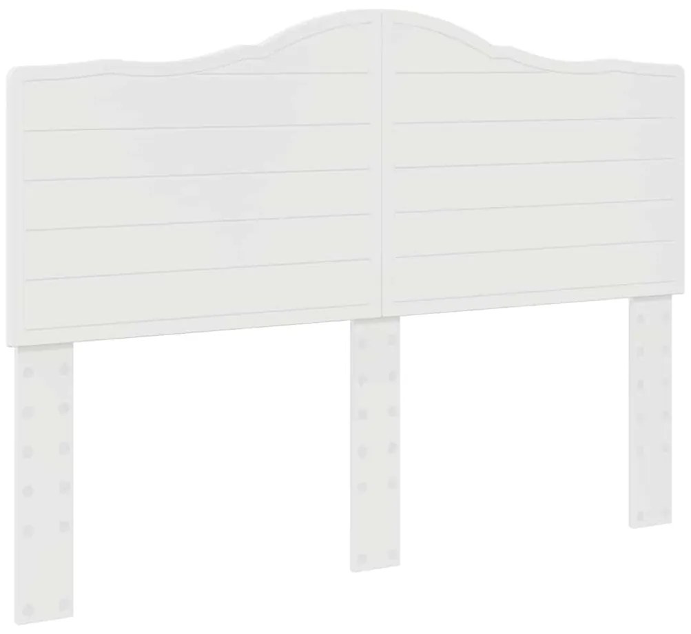 vidaXL Κεφαλάρι με κεφαλάρι Λαμπερό Λευκό 160 cm Επεξεργασμένο ξύλο