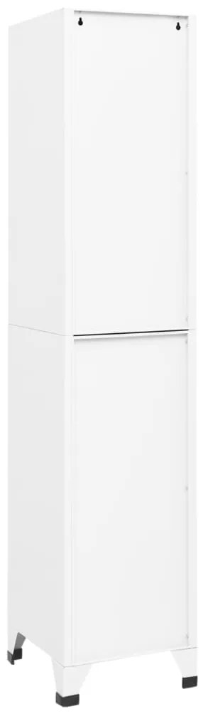 vidaXL Φοριαμός Λευκός 38 x 40 x 180 εκ. Ατσάλινος