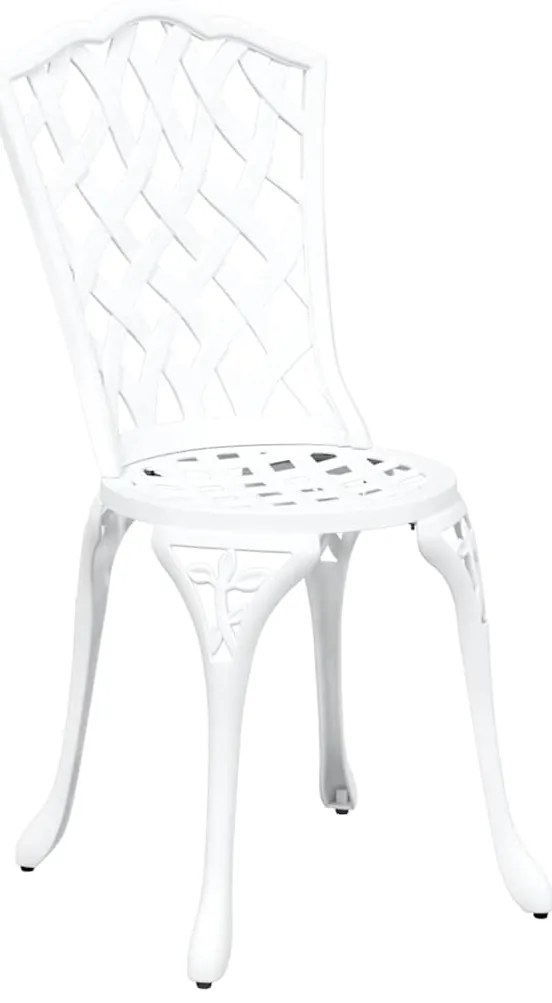 vidaXL Καρέκλα Κήπου 2 pcs Λευκό 39 x 40 x 87εκ Αλουμίνιο