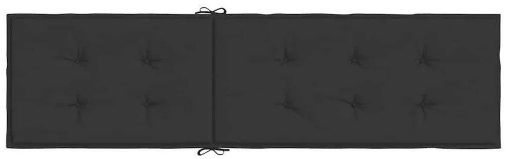 vidaXL Μαξιλάρι Σεζλόνγκ Μαύρο (75+105) x 50 x 4 εκ.