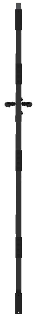 vidaXL Πύλη Κήπου Μαύρο 105 x 175 cm Ατσάλι με Επικάλυψη Πούδρας