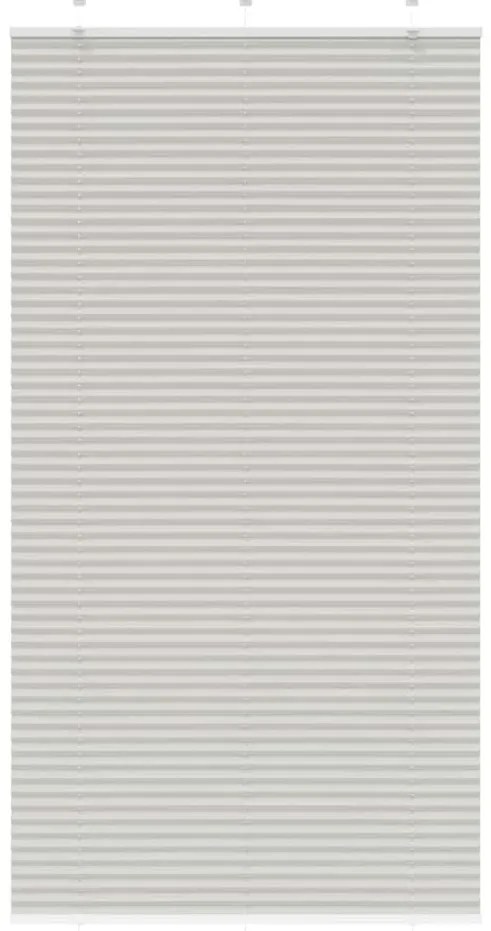 vidaXL Πλισέ περσίδα ανοιχτό γκρι 110x200 cm Πλάτος υφάσματος 109,4 cm