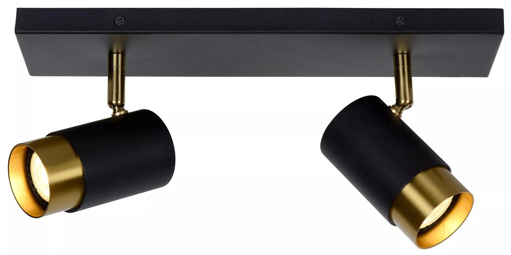 Φωτιστικό Οροφής Lucide 35913-02-30 FLORIS Μαύρο Ματ (Black Mat)|Χρυσό Χρώμα (Gold Coloured)