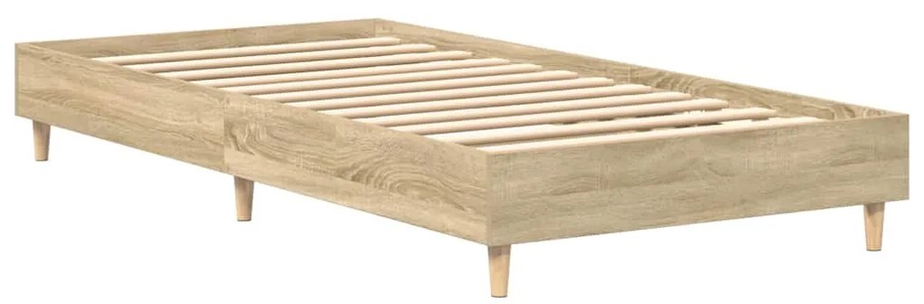 vidaXL Πλαίσιο κρεβατιού χωρίς στρώμα Sonoma Oak 100x200 cm