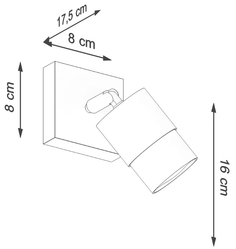 Sollux Φωτιστικό τοίχου Nero 1,ατσάλι,1xGU10/40w,μαύρο,χρυσό