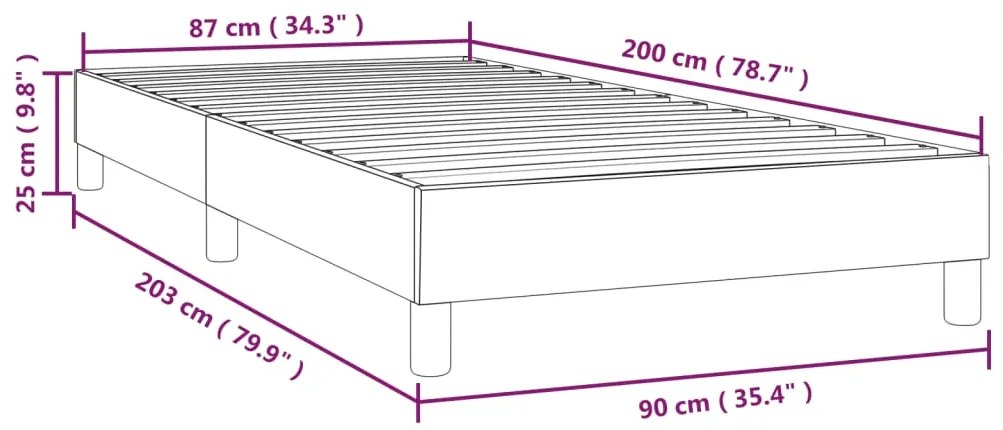 ΠΛΑΙΣΙΟ ΚΡΕΒΑΤΙΟΥ BOXSPRING ΜΑΥΡΟ 90 X 200 ΕΚ. ΥΦΑΣΜΑΤΙΝΟ 3120486