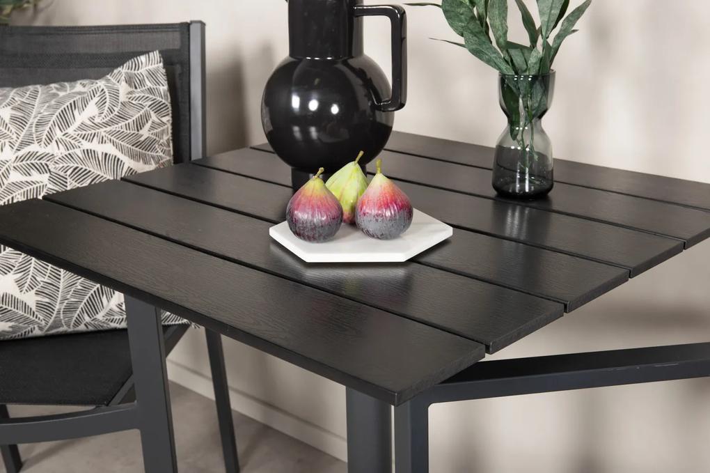 Τραπέζι εξωτερικού χώρου Dallas 709, Polyξύλο, 75x70cm, Μαύρο, Μέταλλο | Epipla1.gr