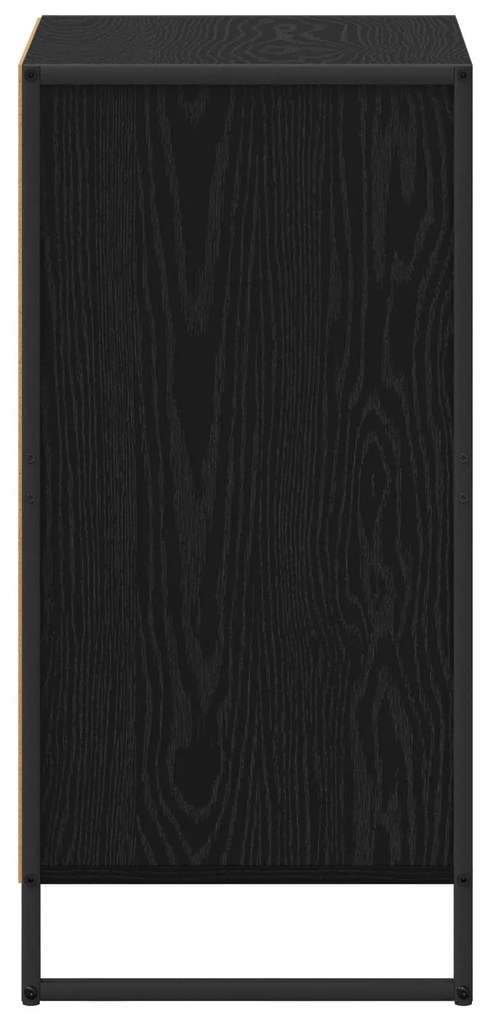 vidaXL Πλαϊνό γραφείο Μαύρη Οξυά 42 x 36 x 75.5 εκ. Επεξεργασμένο ξύλο