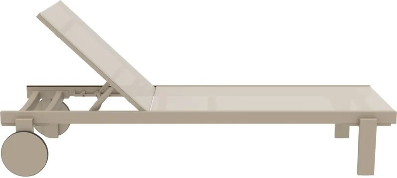 CASABLANCA ΞΑΠΛΩΣΤΡΑ TAUPE/TAUPE ΑΛΟΥΜ-ΠΟΛ/ΝΙΟΥ 74X190X31εκ.