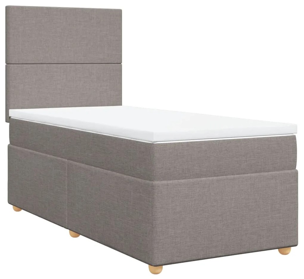 ΚΡΕΒΑΤΙ BOXSPRING ΜΕ ΣΤΡΩΜΑ TAUPE 90X200 ΕΚ. ΥΦΑΣΜΑΤΙΝΟ 3293460